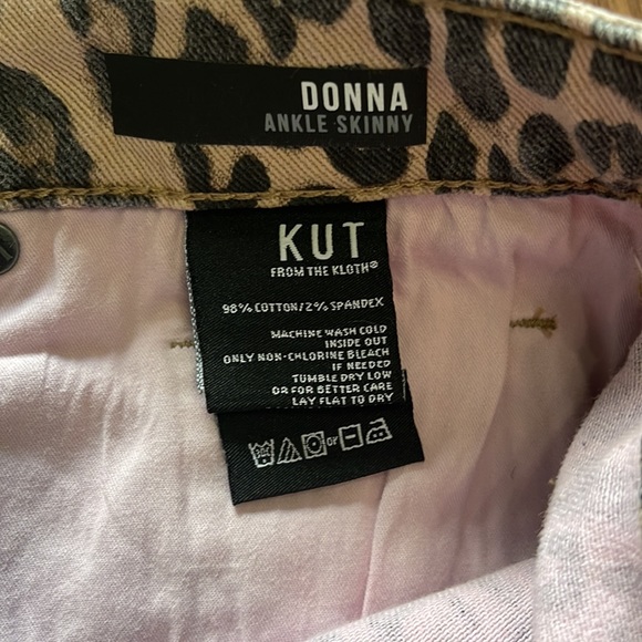 🆕 Kut From The Kloth Donna Leopard Print Ankle Skinny Jean - Picture 8 of 8
